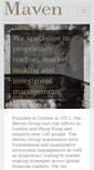 Mobile Screenshot of mavensecurities.com
