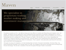 Tablet Screenshot of mavensecurities.com
